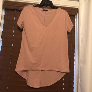 High-low pink top